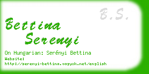 bettina serenyi business card